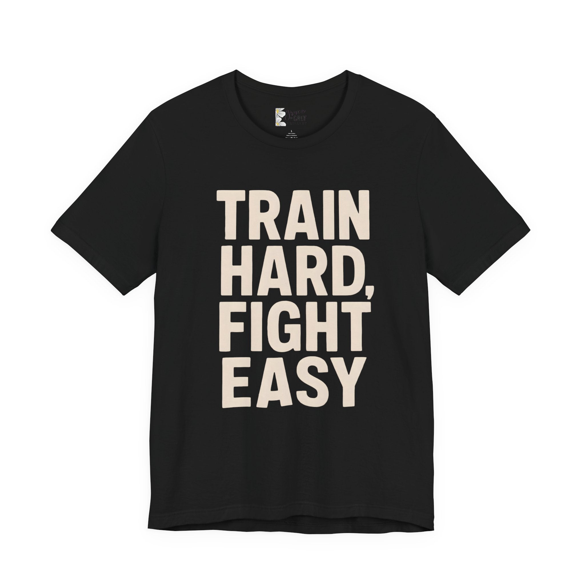Train Hard Fight Easy Tee | Motivational Gym Workout Shirt