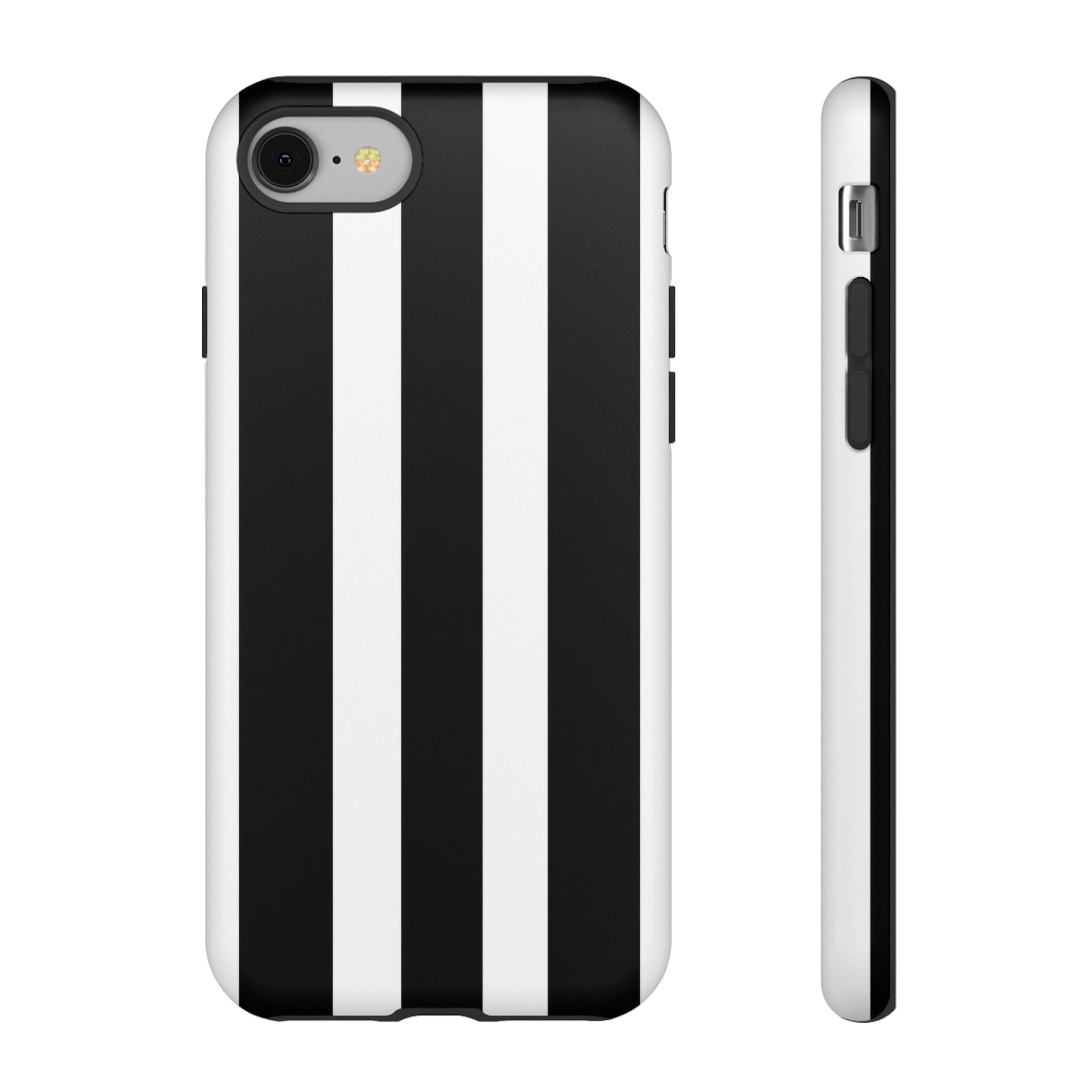Black & White Vertical Stripe Phone Case — Tough Protective iPhone Cover
