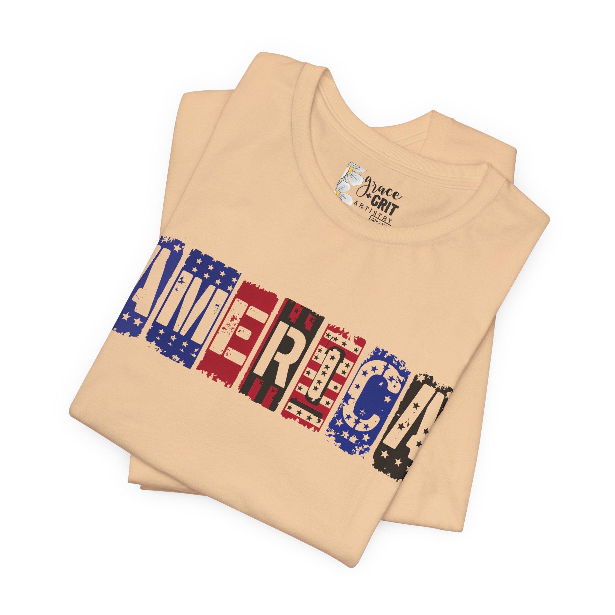 America Vintage Flag Tee — Patriotic 4th of July T‑Shirt