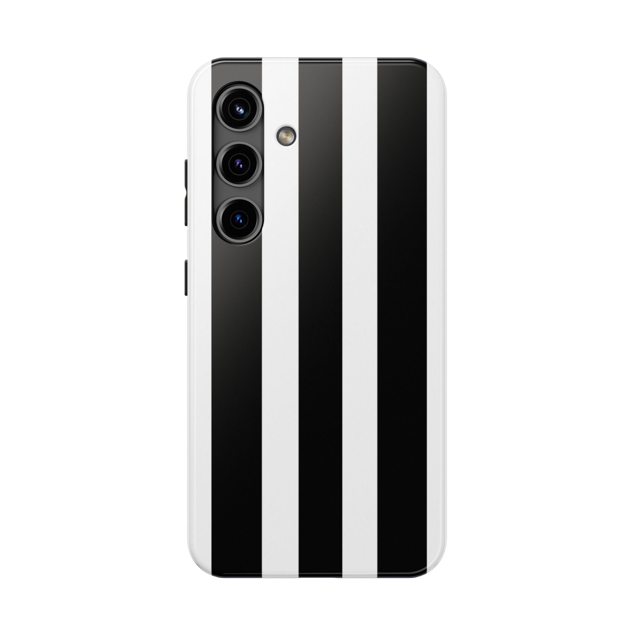 Black & White Bold Stripe Phone Case — Tough Protective Cover