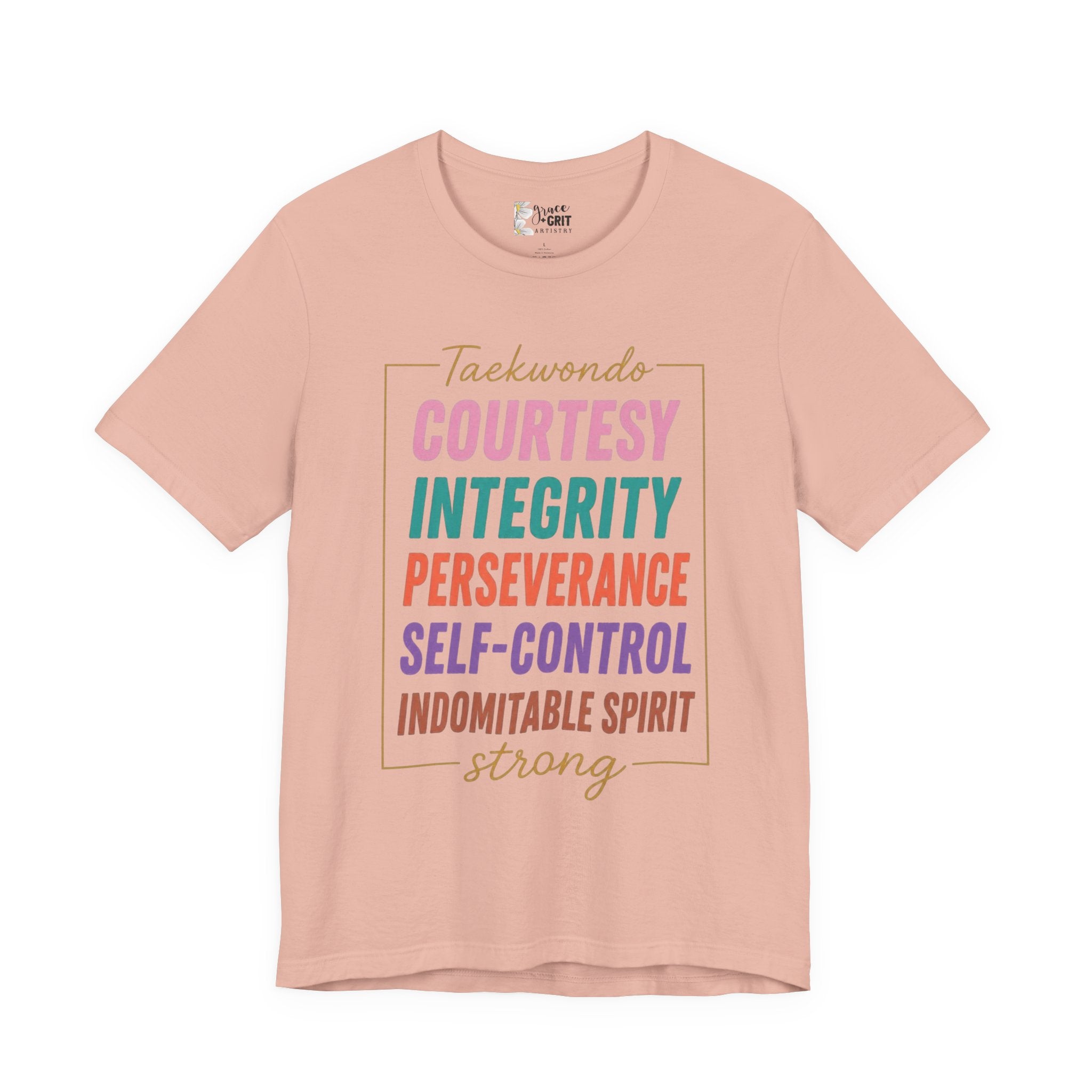 Taekwondo Values COURTESY INTEGRITY PERSEVERANCE tee | Martial Arts Principles T-Shirt
