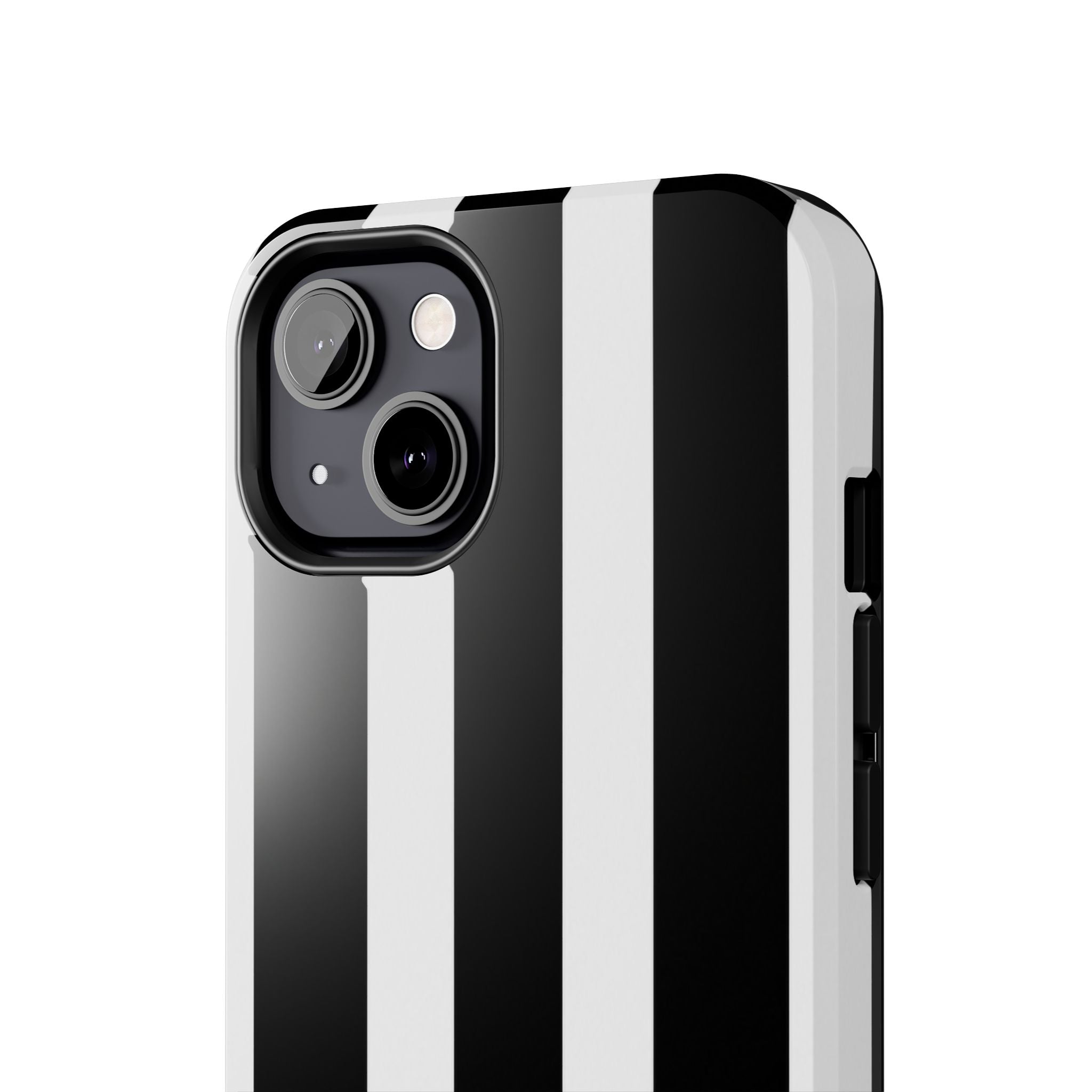 Black & White Bold Stripe Phone Case — Tough Protective Cover
