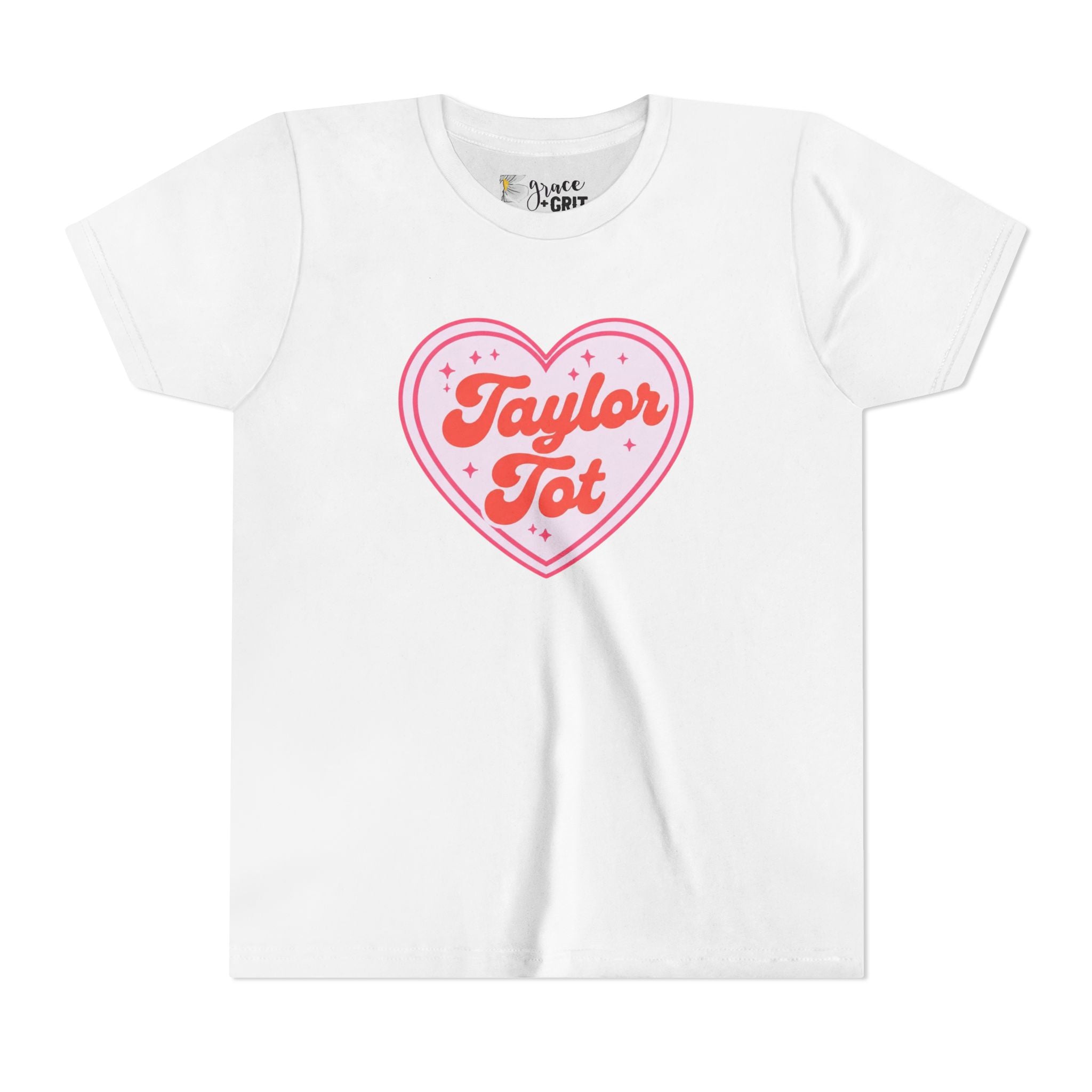 Youth Tee — "Taylor Tot" Pink Heart Kids Shirt