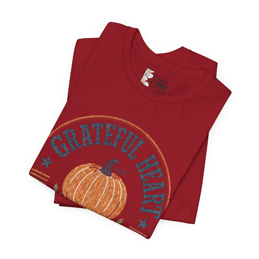 Grateful Hearts Thanksgiving Pumpkin Tee