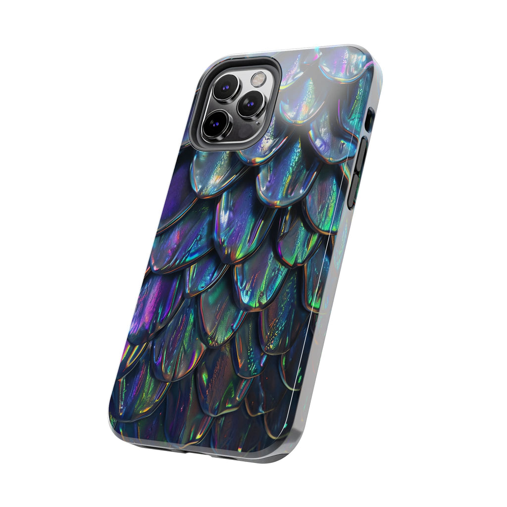 Holographic Mermaid Scale Tough Phone Case — Iridescent Protective Phone Cover