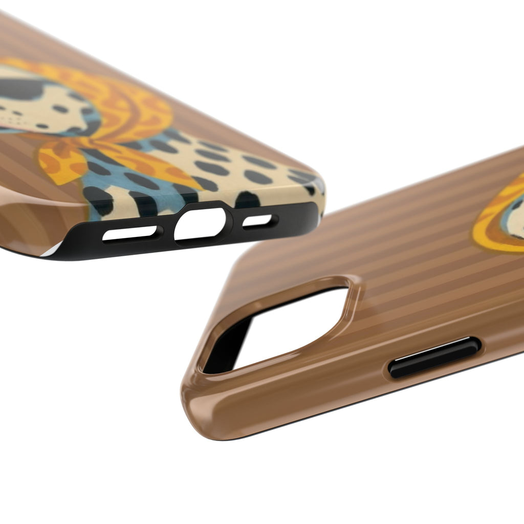 Dalmatian in Scarf Tough Phone Case — Retro Dog Print Protective Cover