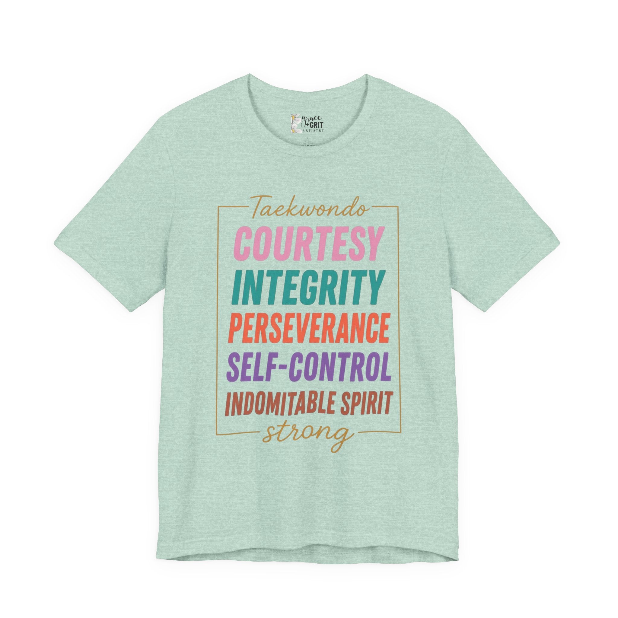 Taekwondo Values COURTESY INTEGRITY PERSEVERANCE tee | Martial Arts Principles T-Shirt