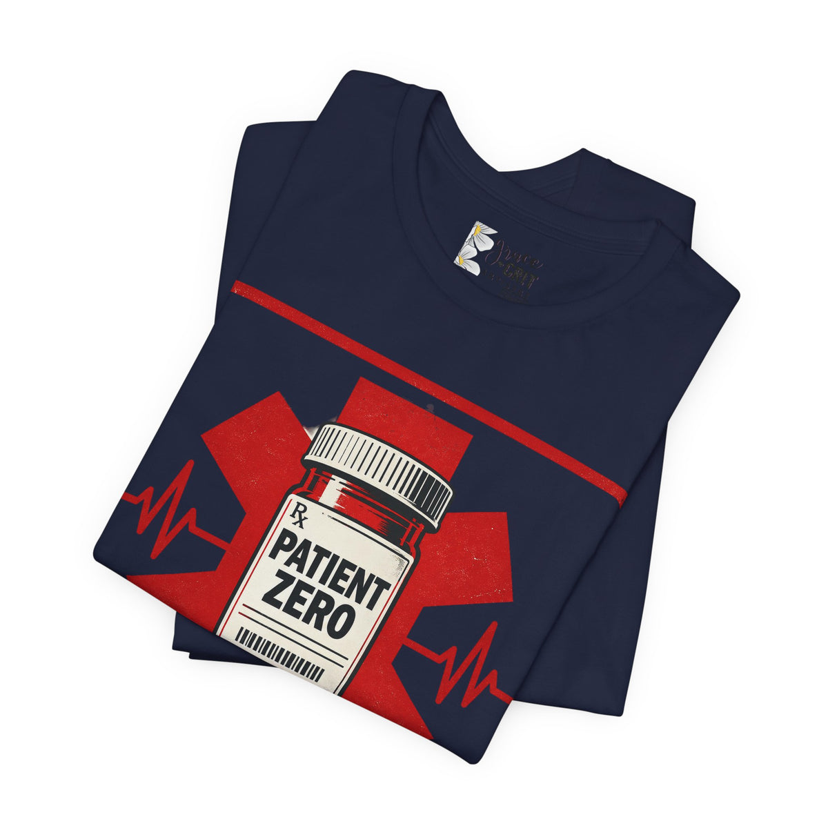 Patient Zero Tee – Medical Biohazard Pill Bottle Graphic T-Shirt