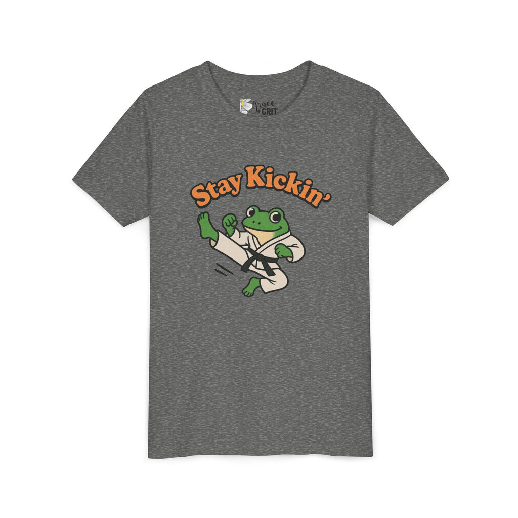 Stay Kickin' Frog Martial Arts Youth Tee | Karate Frog Kids Shirt