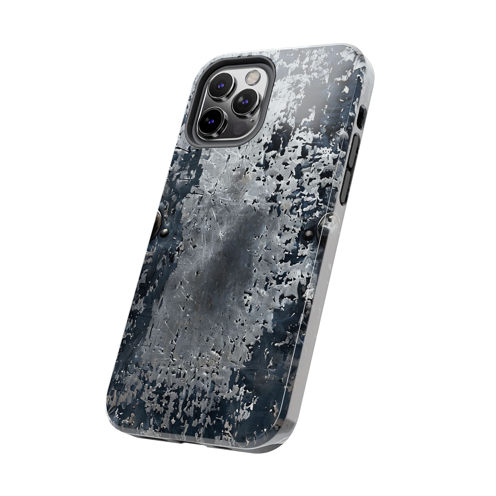 Rugged Distressed Metal Phone Case — Industrial Grunge iPhone Cover