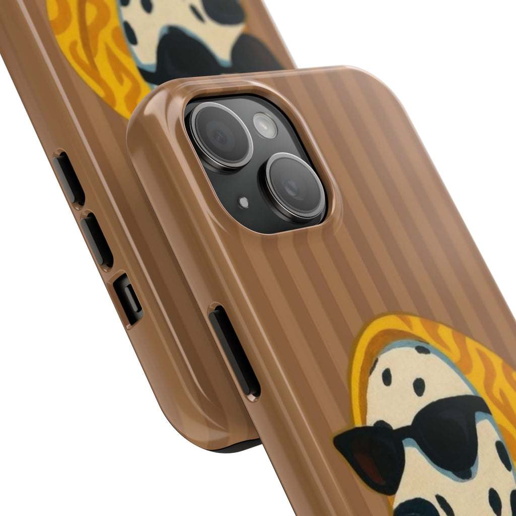 Dalmatian in Scarf Tough Phone Case — Retro Dog Print Protective Cover