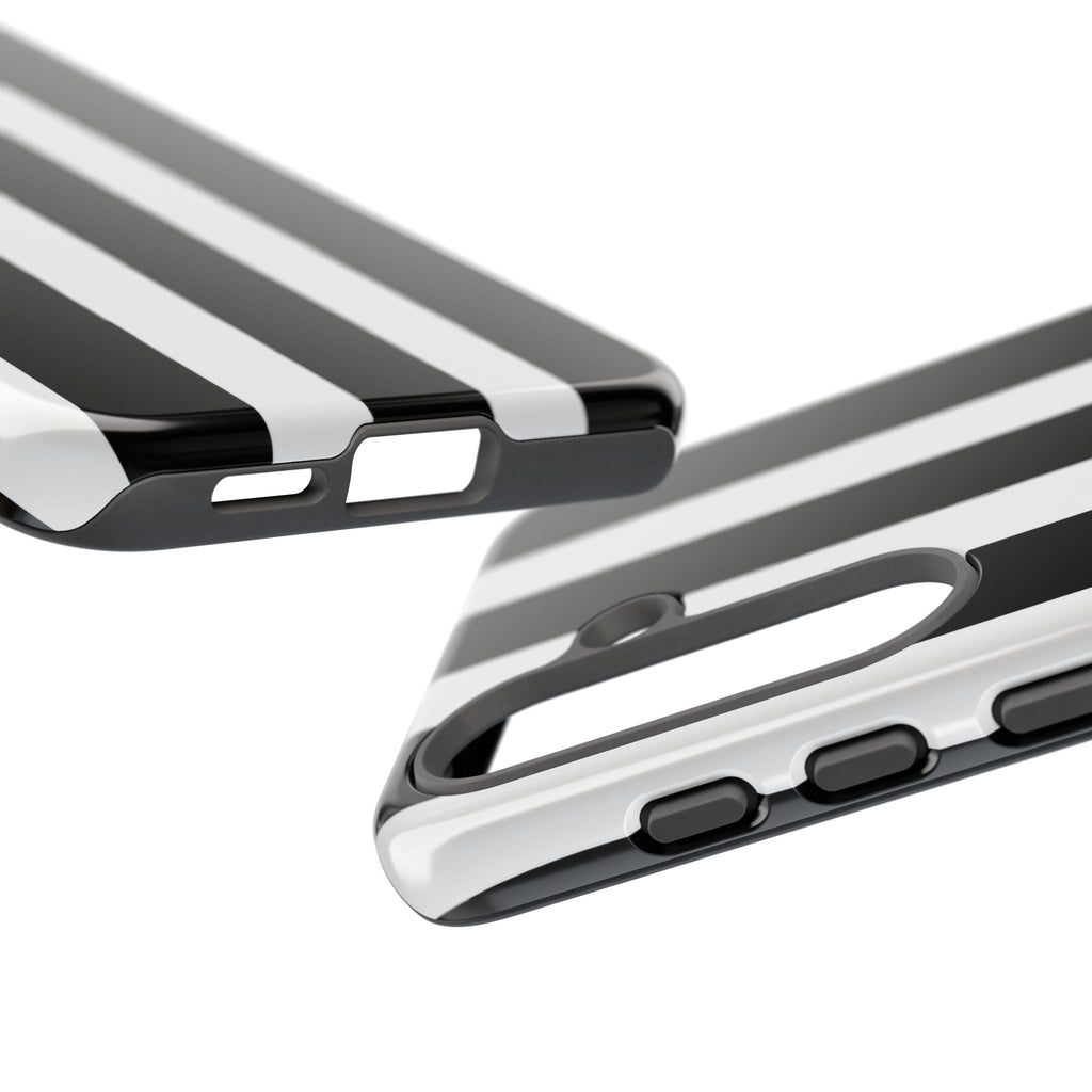 Black & White Vertical Stripe Phone Case — Tough Protective iPhone Cover