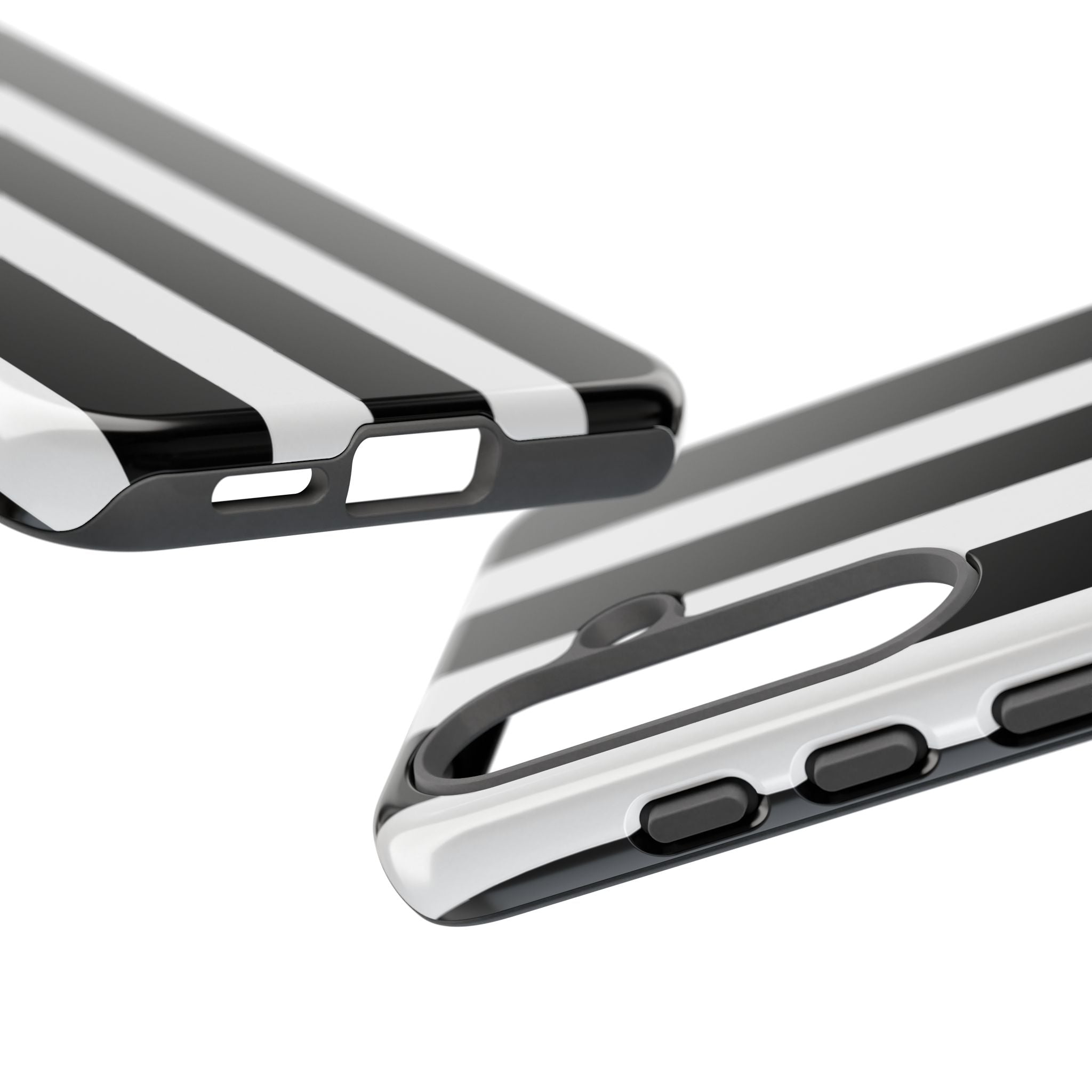 Black & White Vertical Stripe Phone Case — Tough Protective iPhone Cover