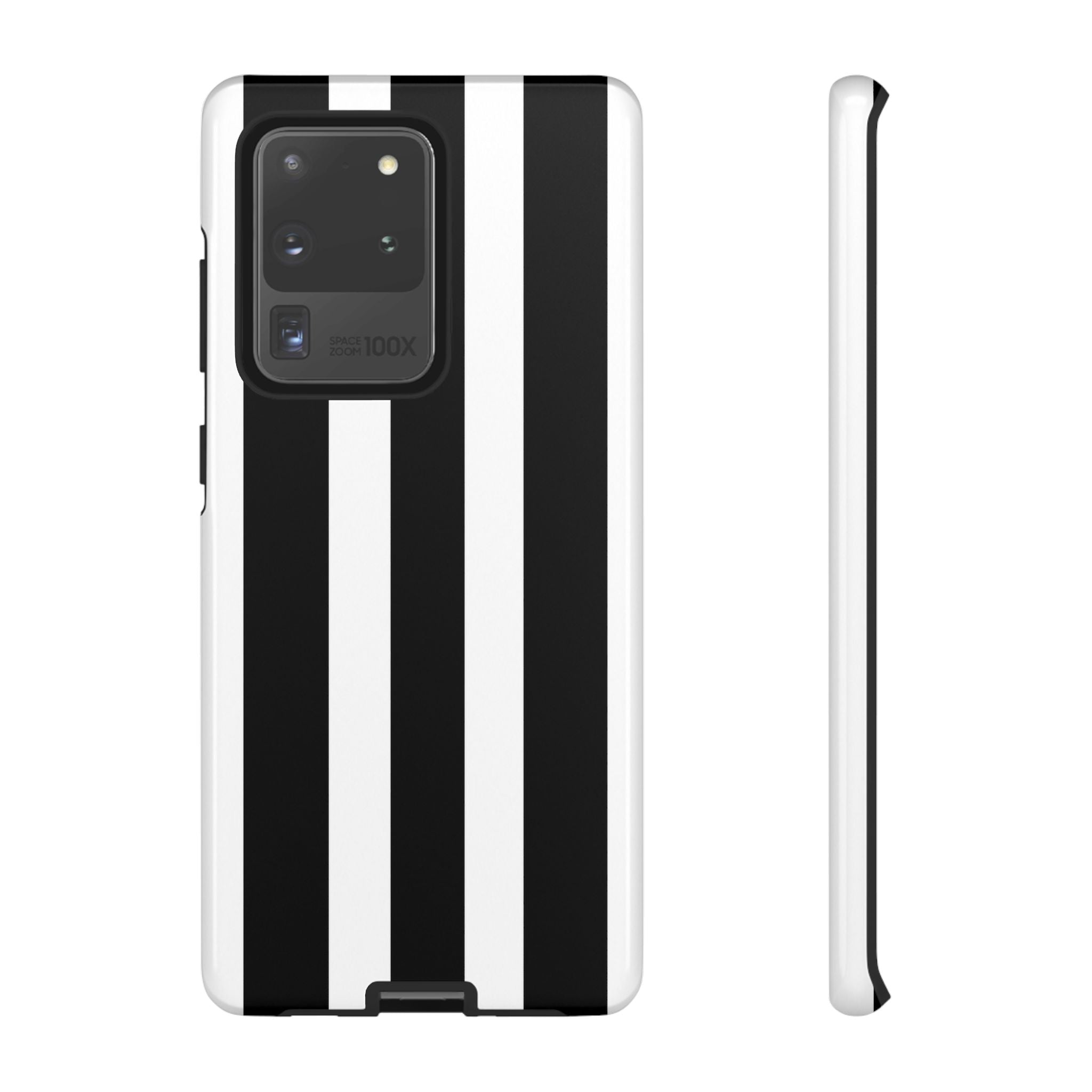 Black & White Vertical Stripe Phone Case — Tough Protective iPhone Cover