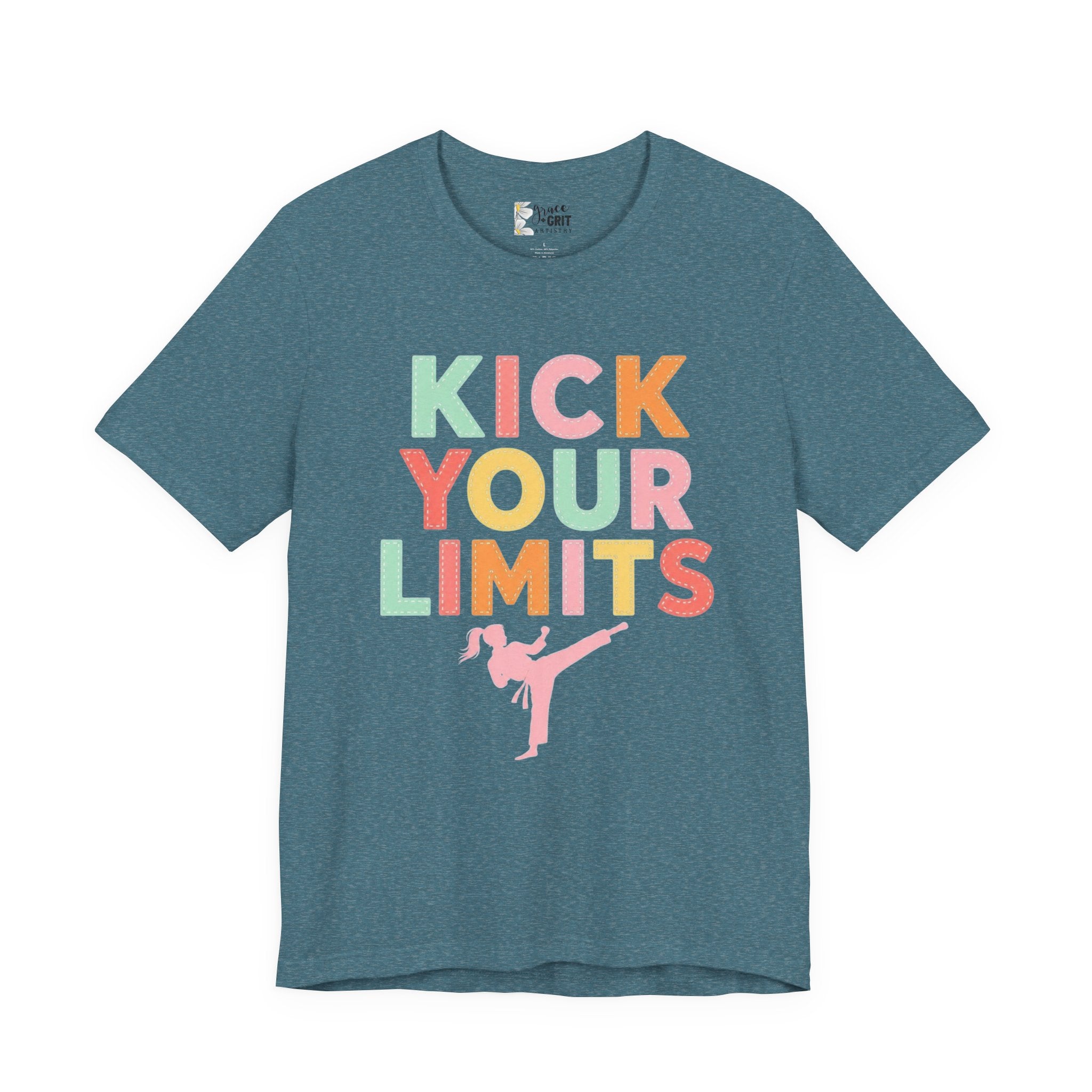 Kick Your Limits T-Shirt | Motivational Martial Arts Graphic Tee