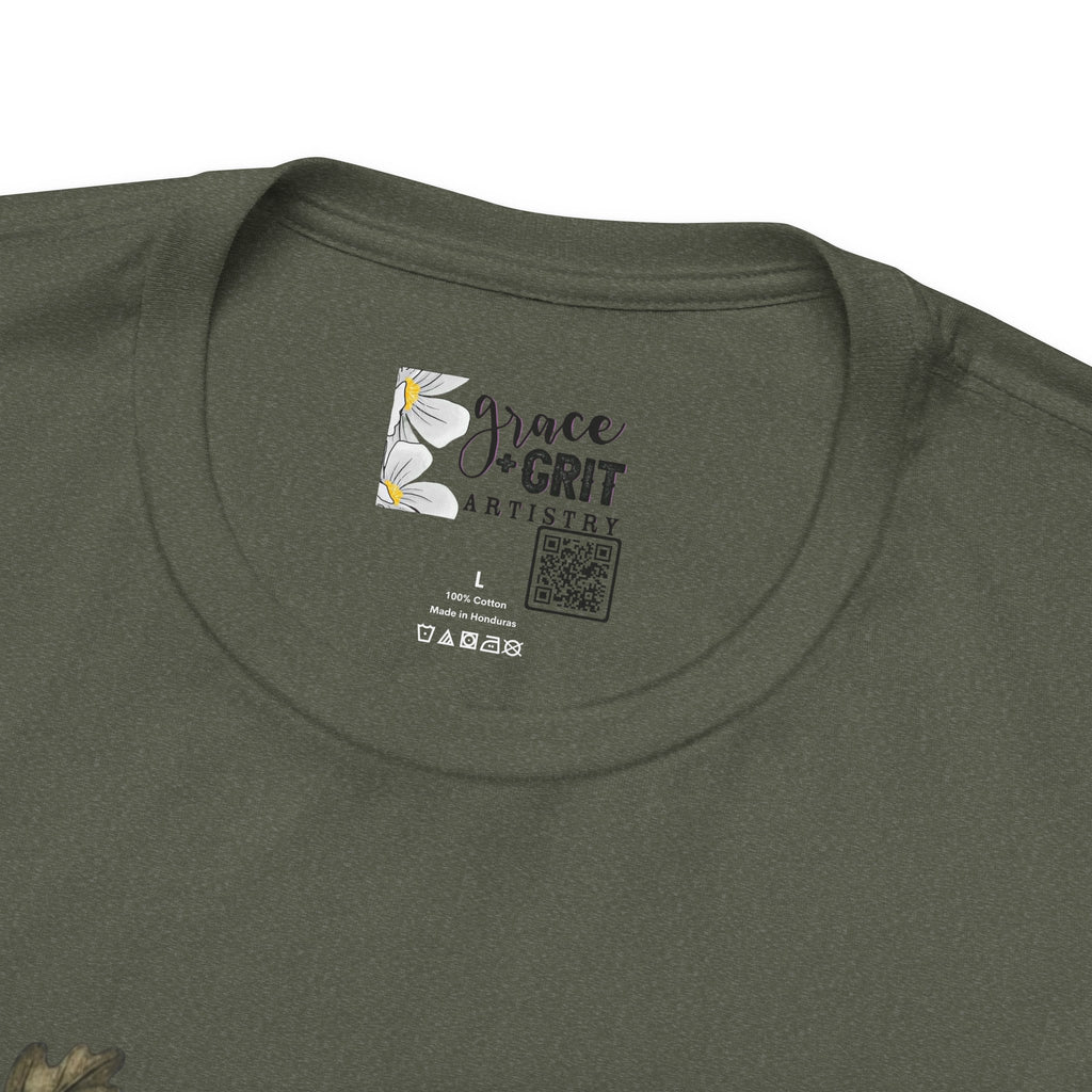 Bible Verse Stack T-Shirt — Genesis Exodus Leviticus Numbers Deuteronomy Floral Graphic