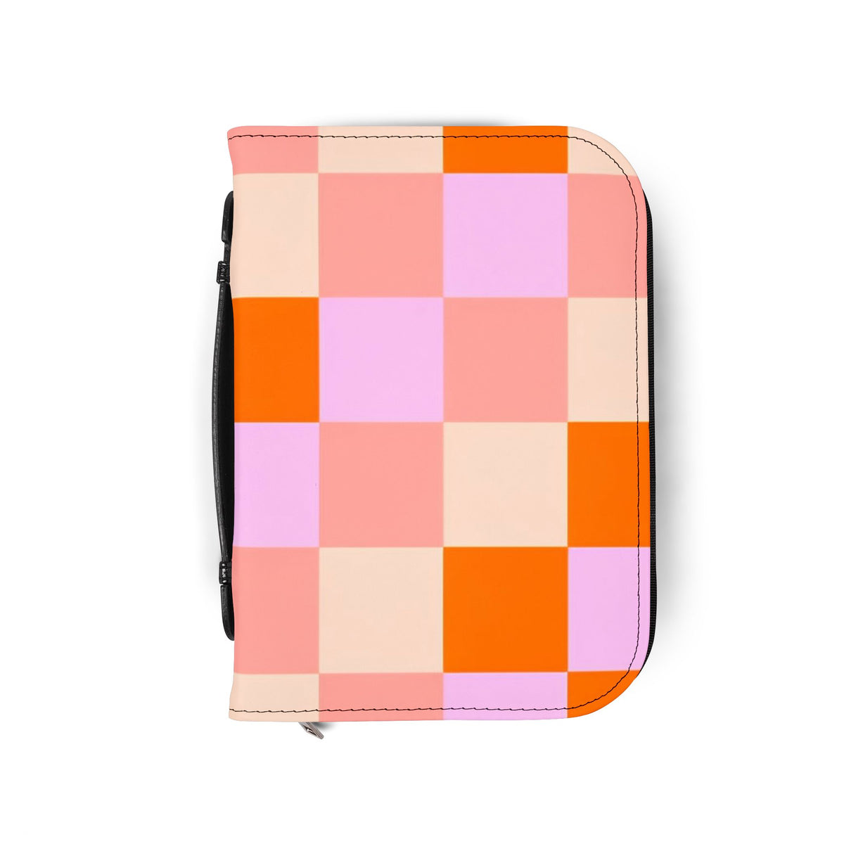 Pastel Checkerboard Bible Cover – Colorful Christian Scripture Case