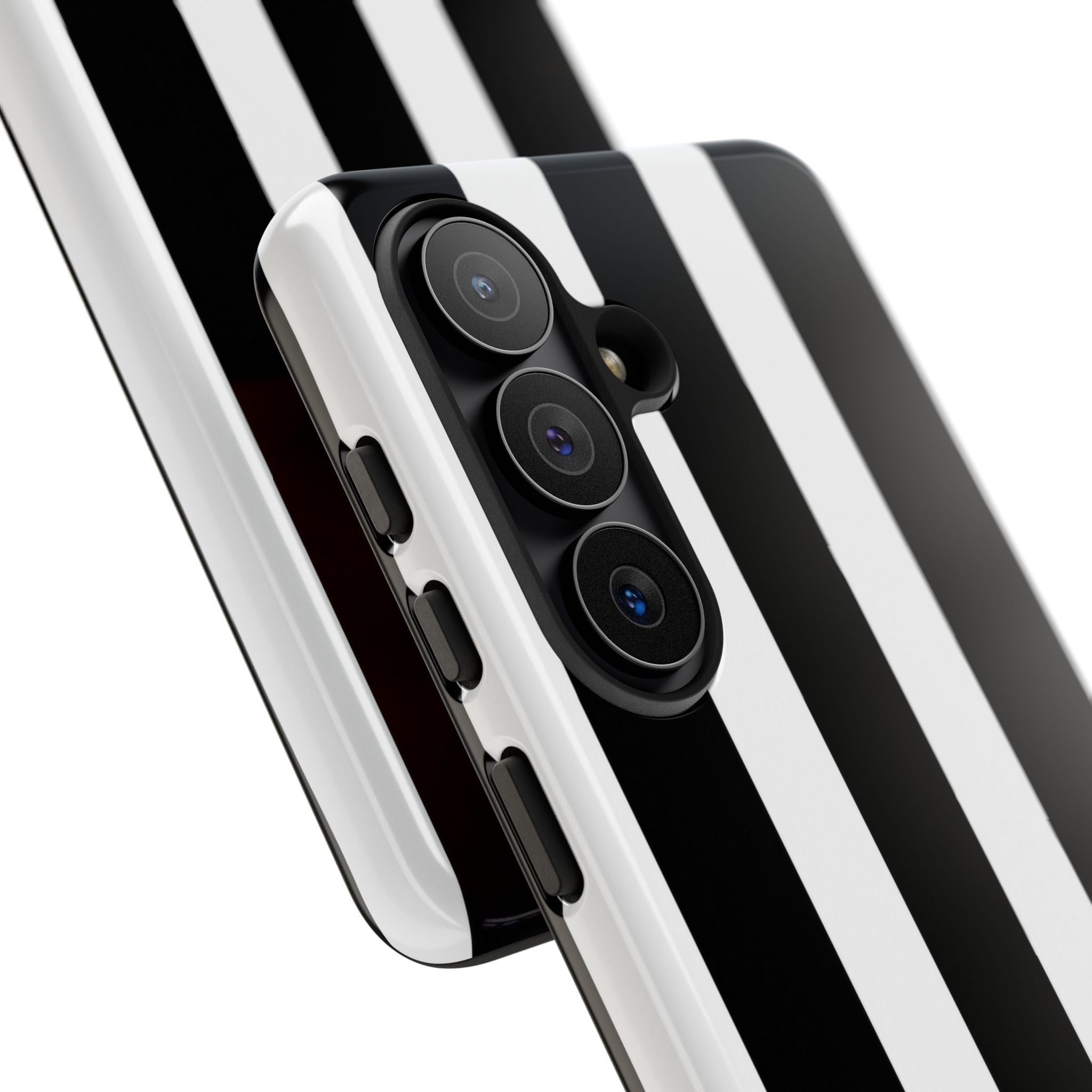 Black & White Vertical Stripe Phone Case — Tough Protective iPhone Cover