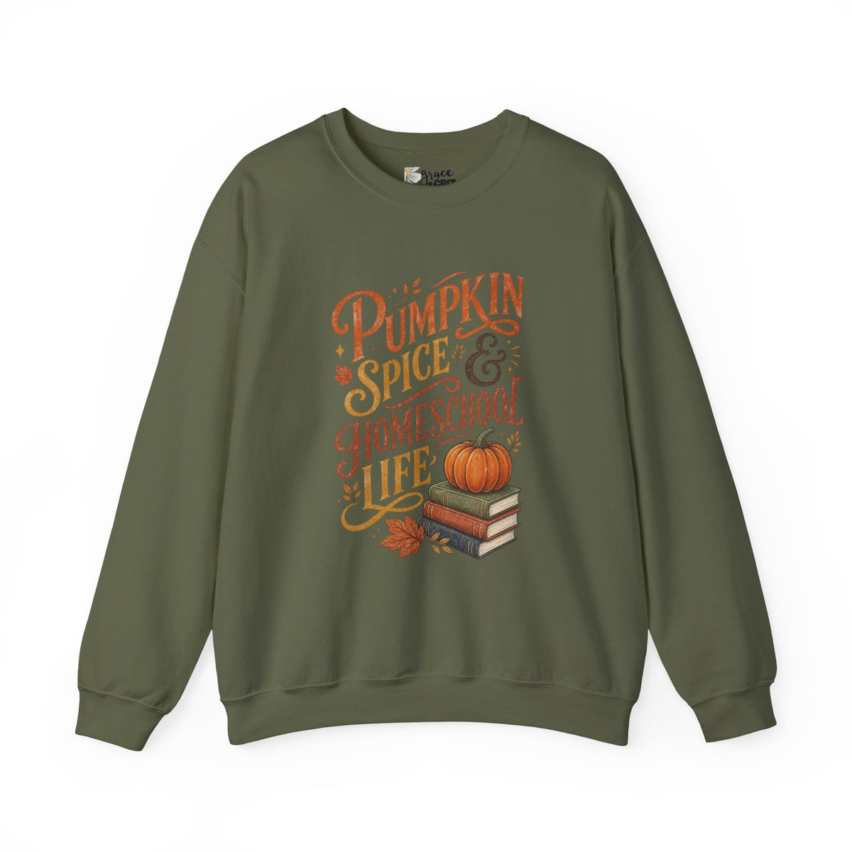 Pumpkin Spice Homeschool Life Sweatshirt – Fall Cozy Crewneck for Homeschool Moms & Teachers