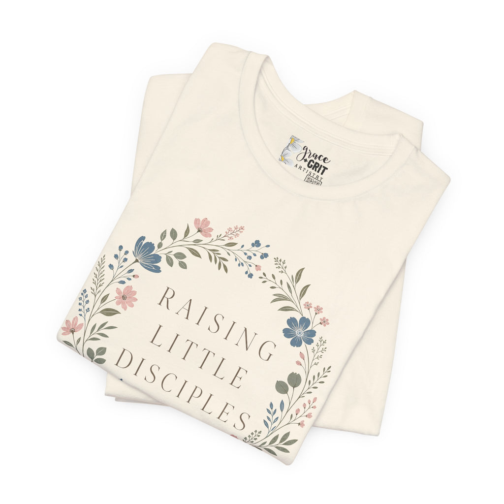 T-Shirt — "Raising Little Disciples" Floral Kids Ministry Tee