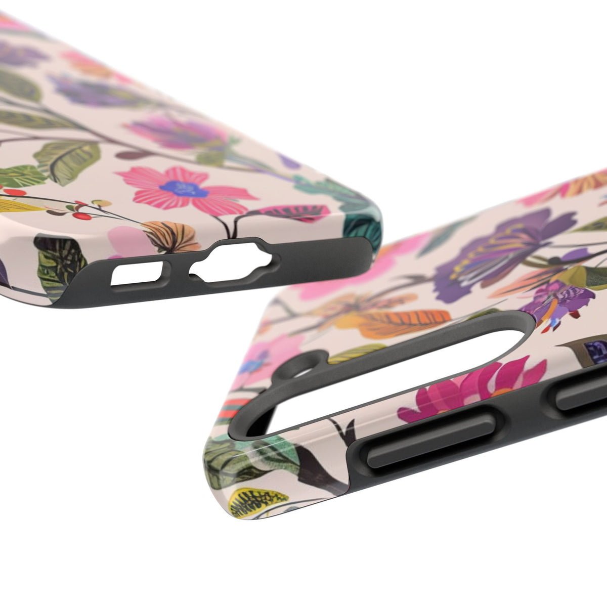 Floral Tough Phone Case – Colorful Botanical Flower Design