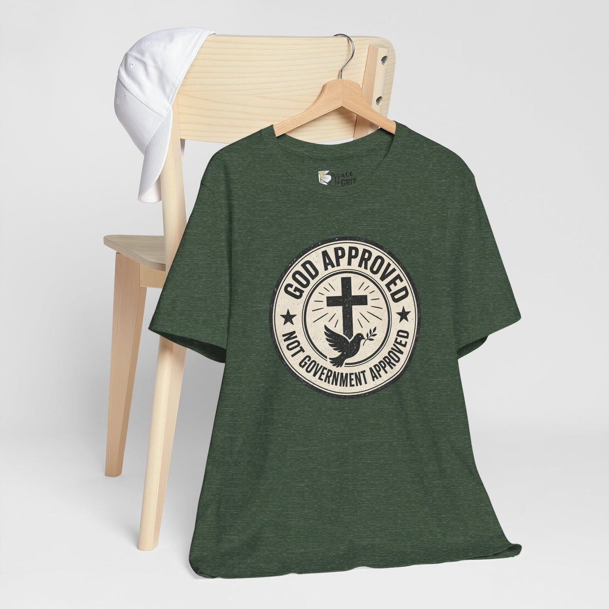 God Approved T‑Shirt – “God Approved Not Government Approved” Faith Graphic Tee