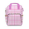 Pink Gingham Multifunctional Diaper Backpack
