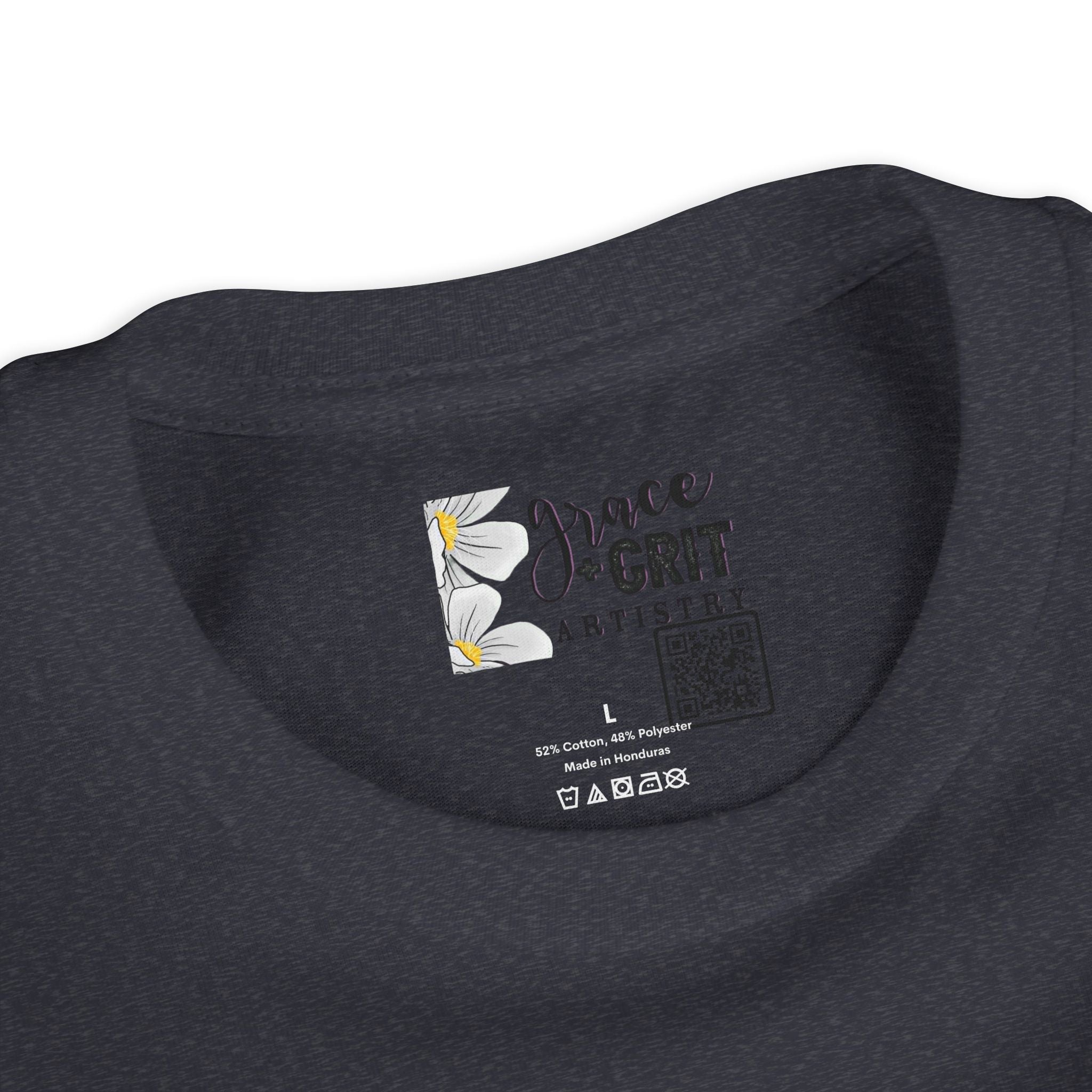 Little Patriot Big Grace Youth Tee — Floral Cross Christian Kids Shirt