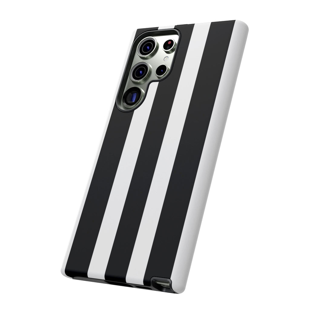 Black & White Vertical Stripe Phone Case — Tough Protective iPhone Cover