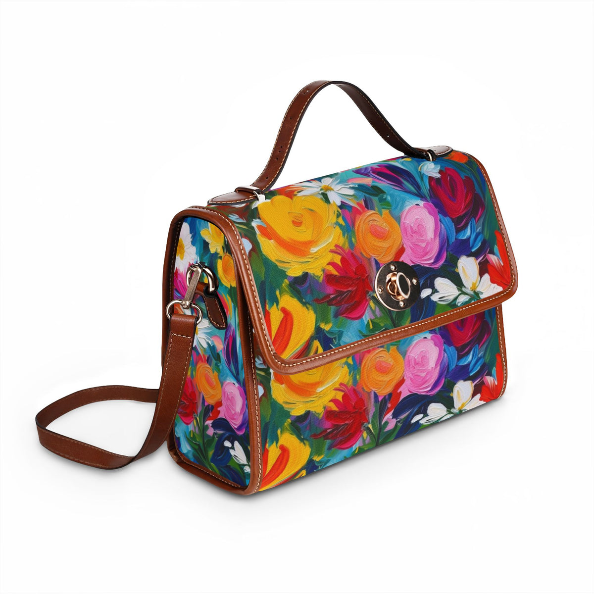 Colorful Floral Waterproof Canvas Bag