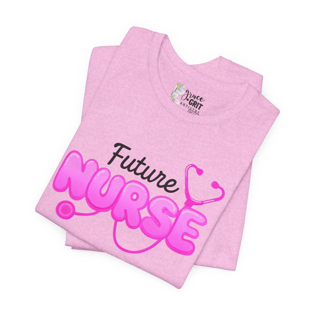 Future Nurse T-Shirt – Pink Stethoscope Nursing Student Tee