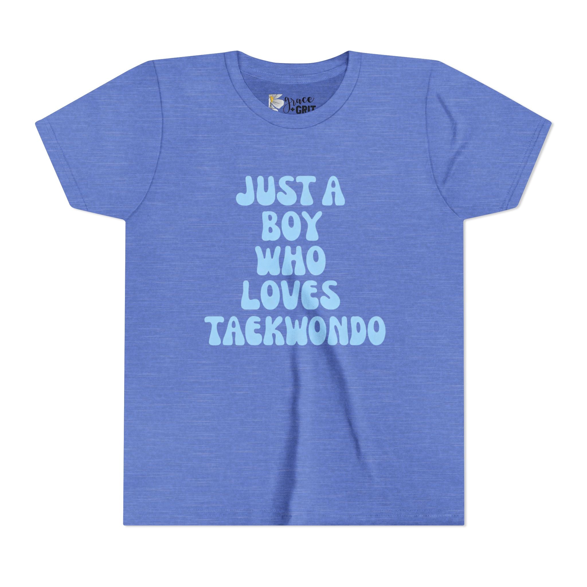 Youth Tee — "Just A Boy Who Loves Taekwondo" Martial Arts Shirt