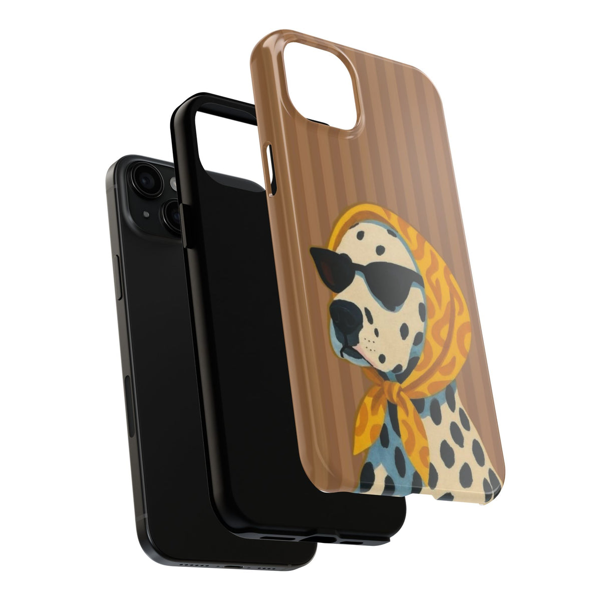 Dalmatian in Scarf Tough Phone Case — Retro Dog Print Protective Cover