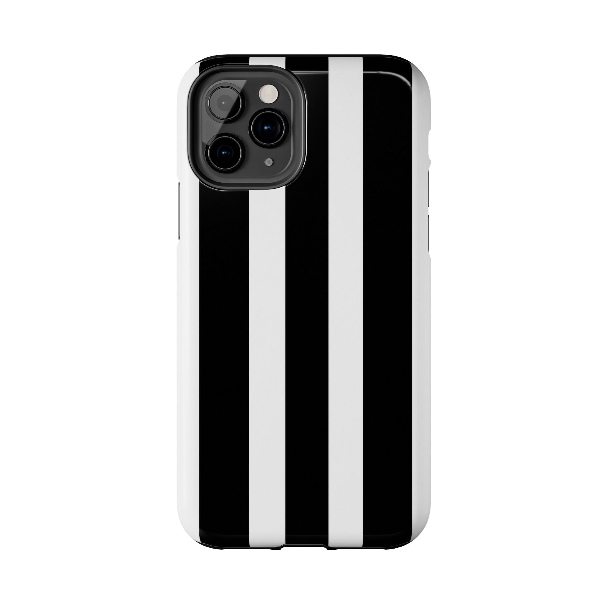 Black & White Bold Stripe Phone Case — Tough Protective Cover