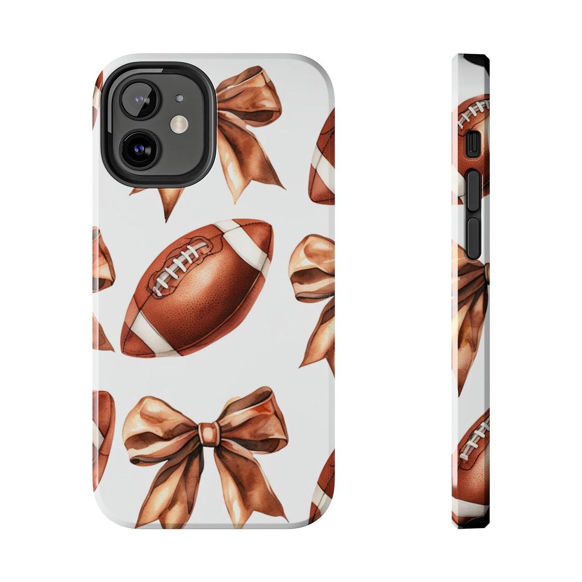 Tough Phone Case – Football & Bow Pattern