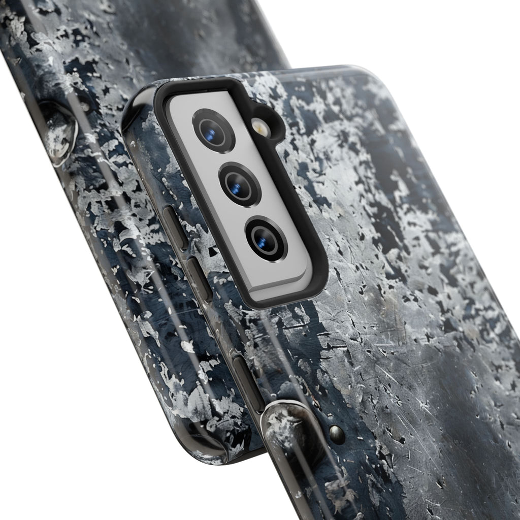 Rugged Distressed Metal Phone Case — Industrial Grunge iPhone Cover