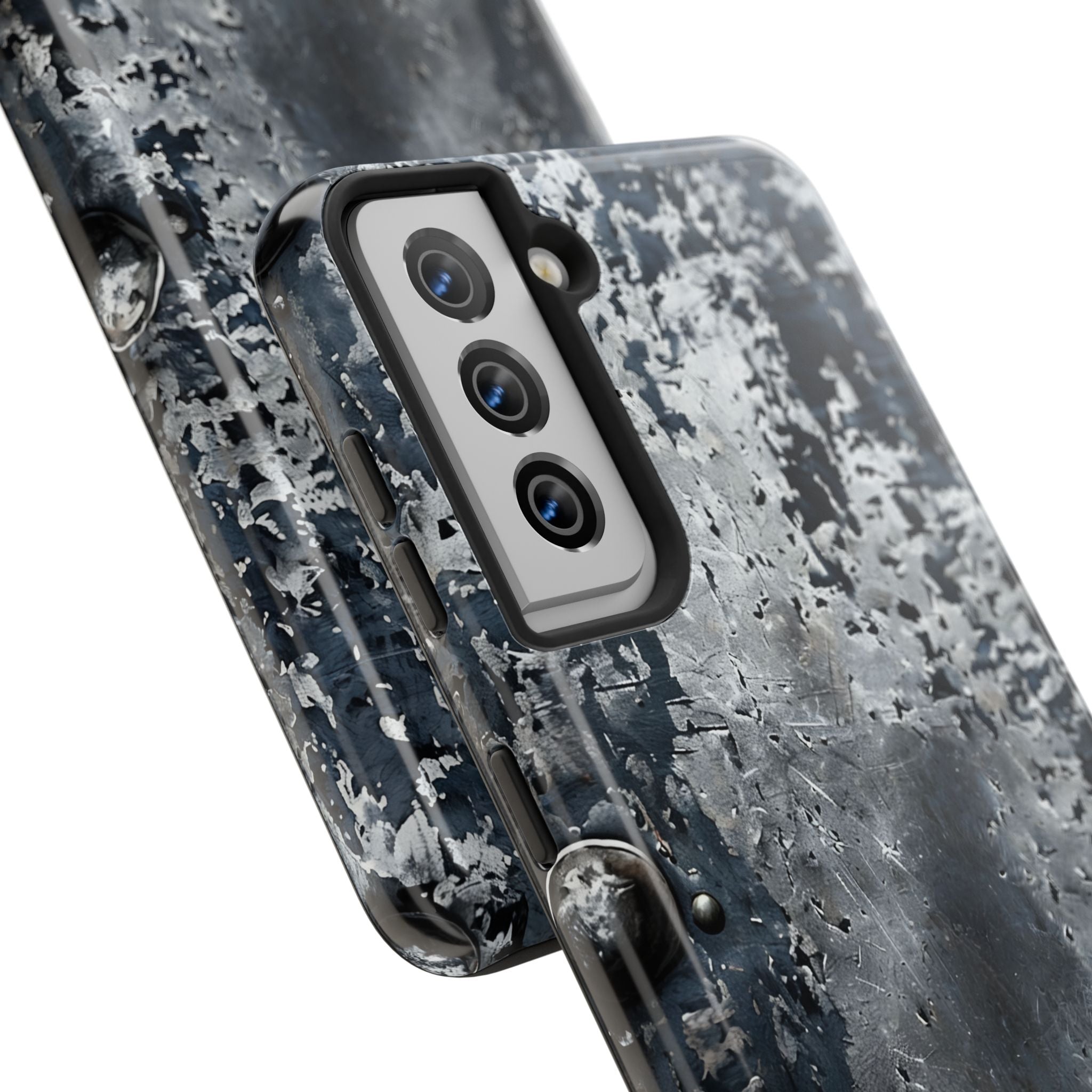 Rugged Distressed Metal Phone Case — Industrial Grunge iPhone Cover