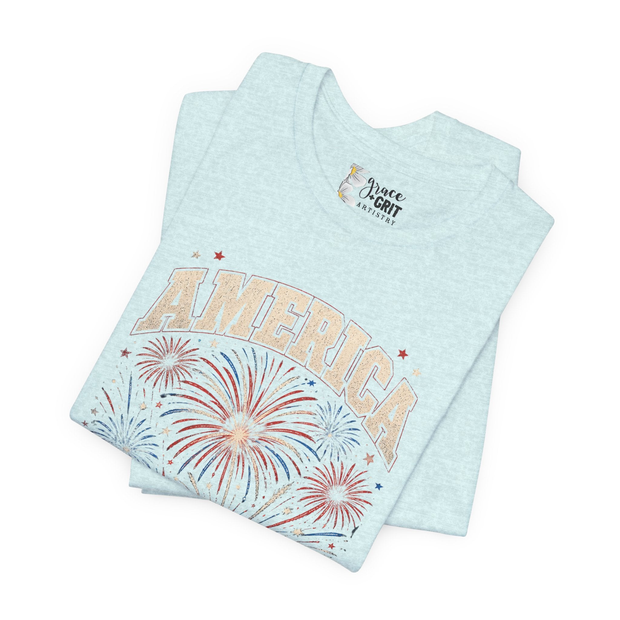 America Fireworks Celebrate Tee | Patriotic Fourth of July Shirt