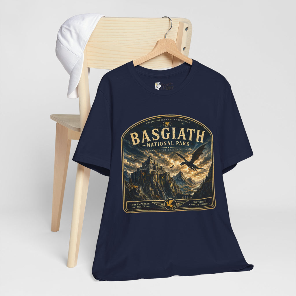 Basgiath National Park Graphic Tee – Vintage Mountain Adventure T-Shirt