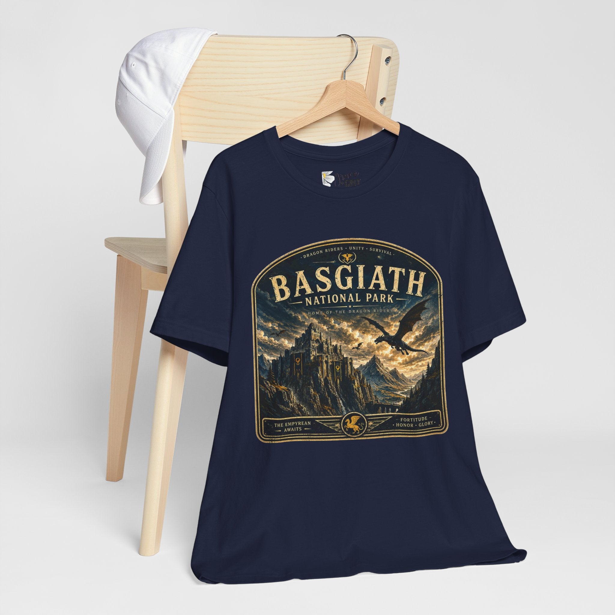 Basgiath National Park Graphic Tee – Vintage Mountain Adventure T-Shirt
