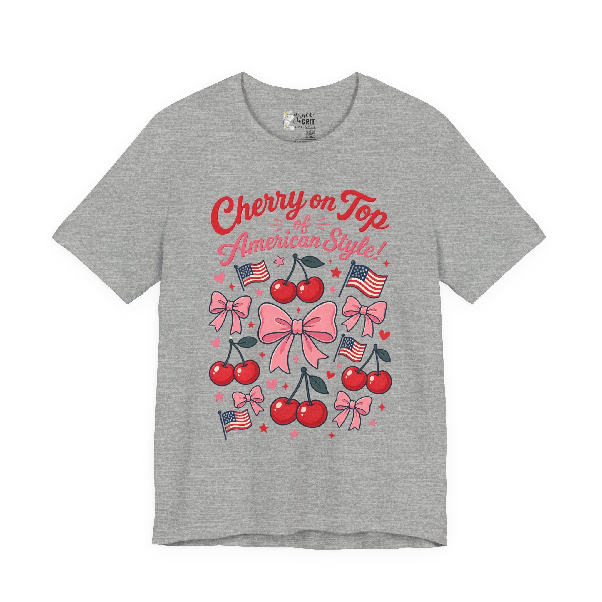 Cherry on Top American Style Tee — Patriotic Cherry Graphic Shirt