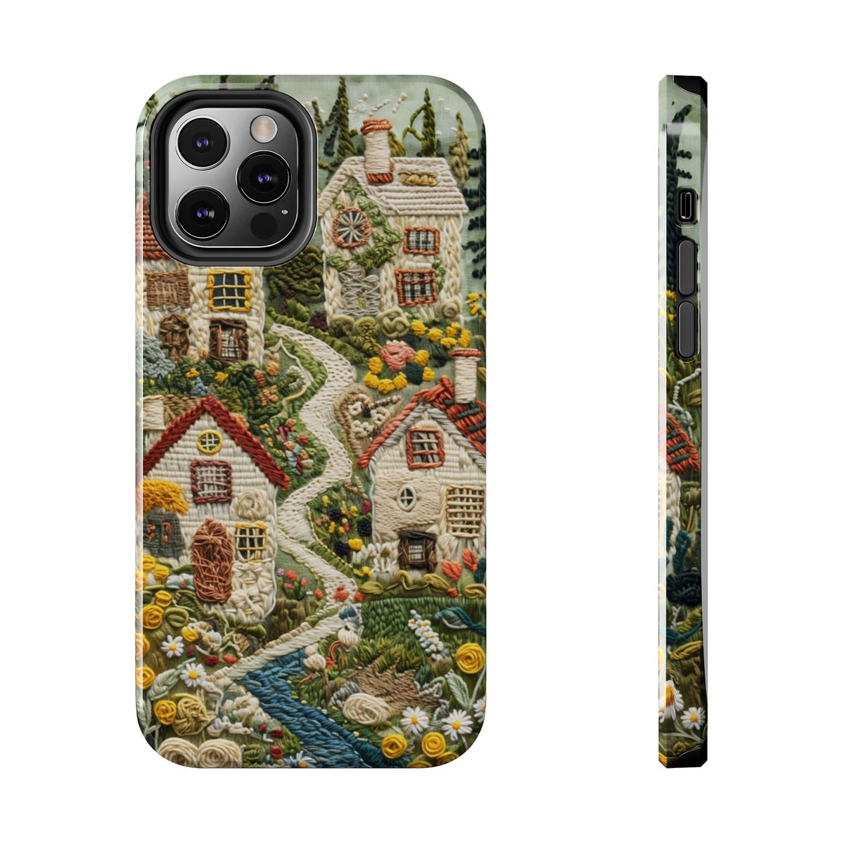 Cozy Cottagecore Village Tough Phone Case