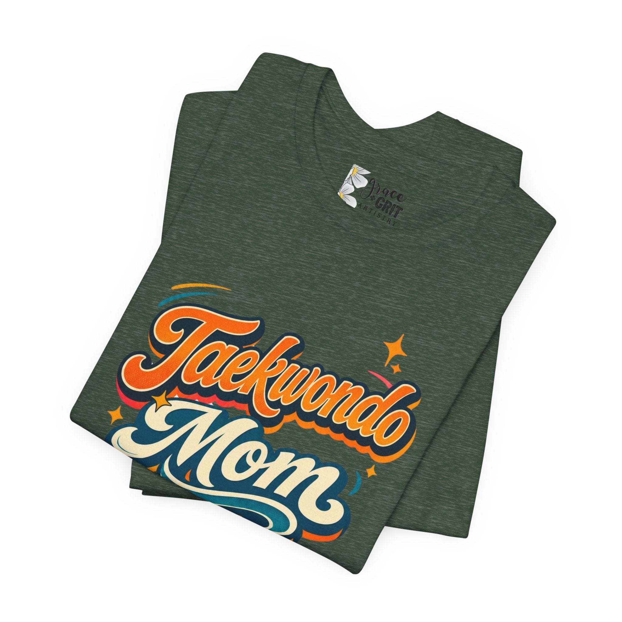 Taekwondo Mom T-Shirt | Retro Script Martial Arts Mom Tee