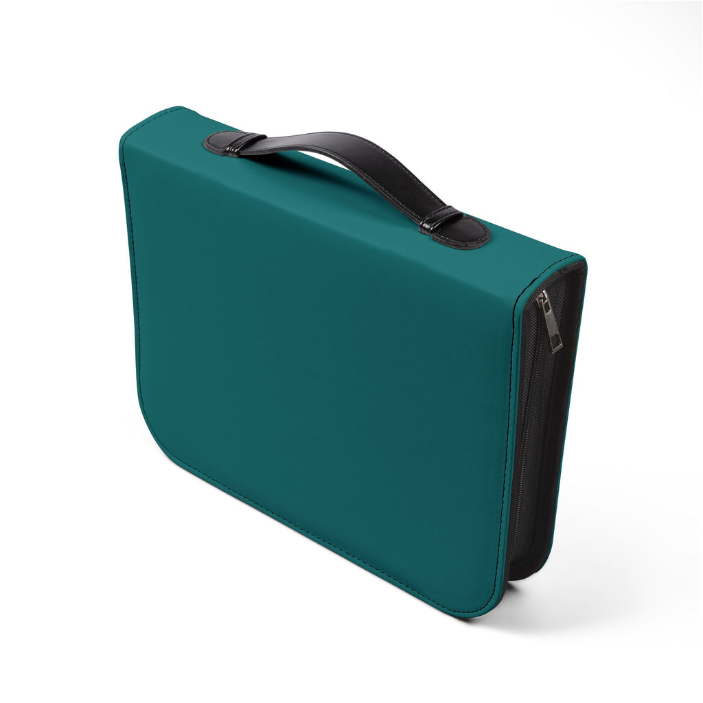 Bible Cover — "Make Heaven Crowded" Zippered Teal Bible Case