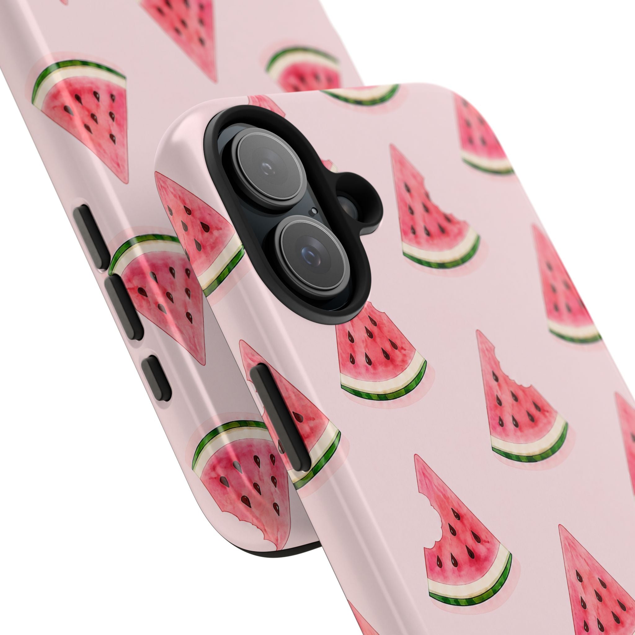 Watermelon Slice Tough Phone Case — Pink Fruit Pattern, Summer Phone Cover