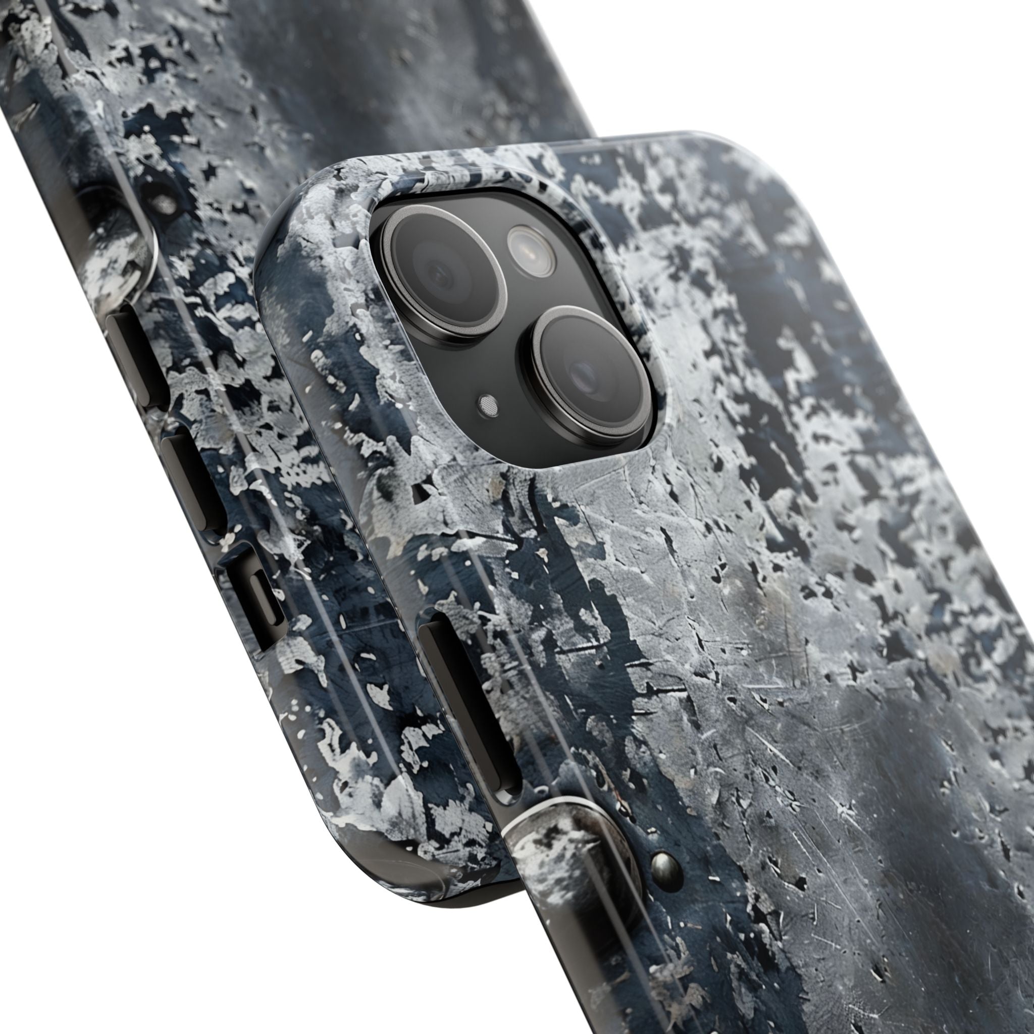 Rugged Distressed Metal Phone Case — Industrial Grunge iPhone Cover