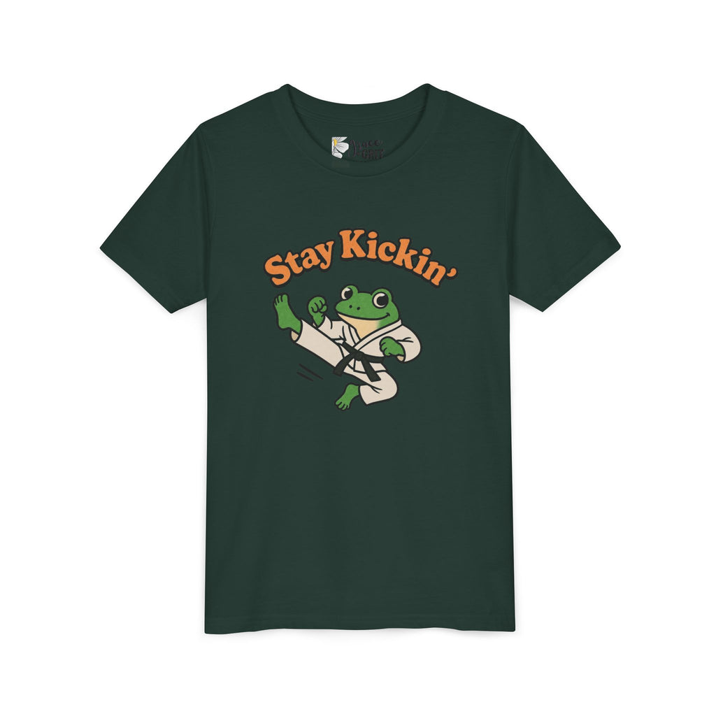 Stay Kickin' Frog Martial Arts Youth Tee | Karate Frog Kids Shirt