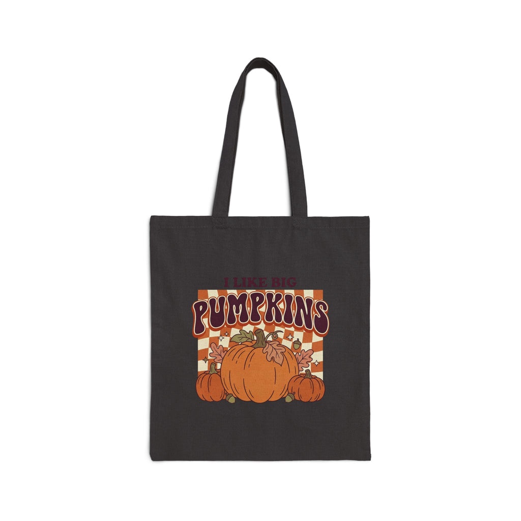 I Like Big Pumpkins Fall Canvas Tote Bag