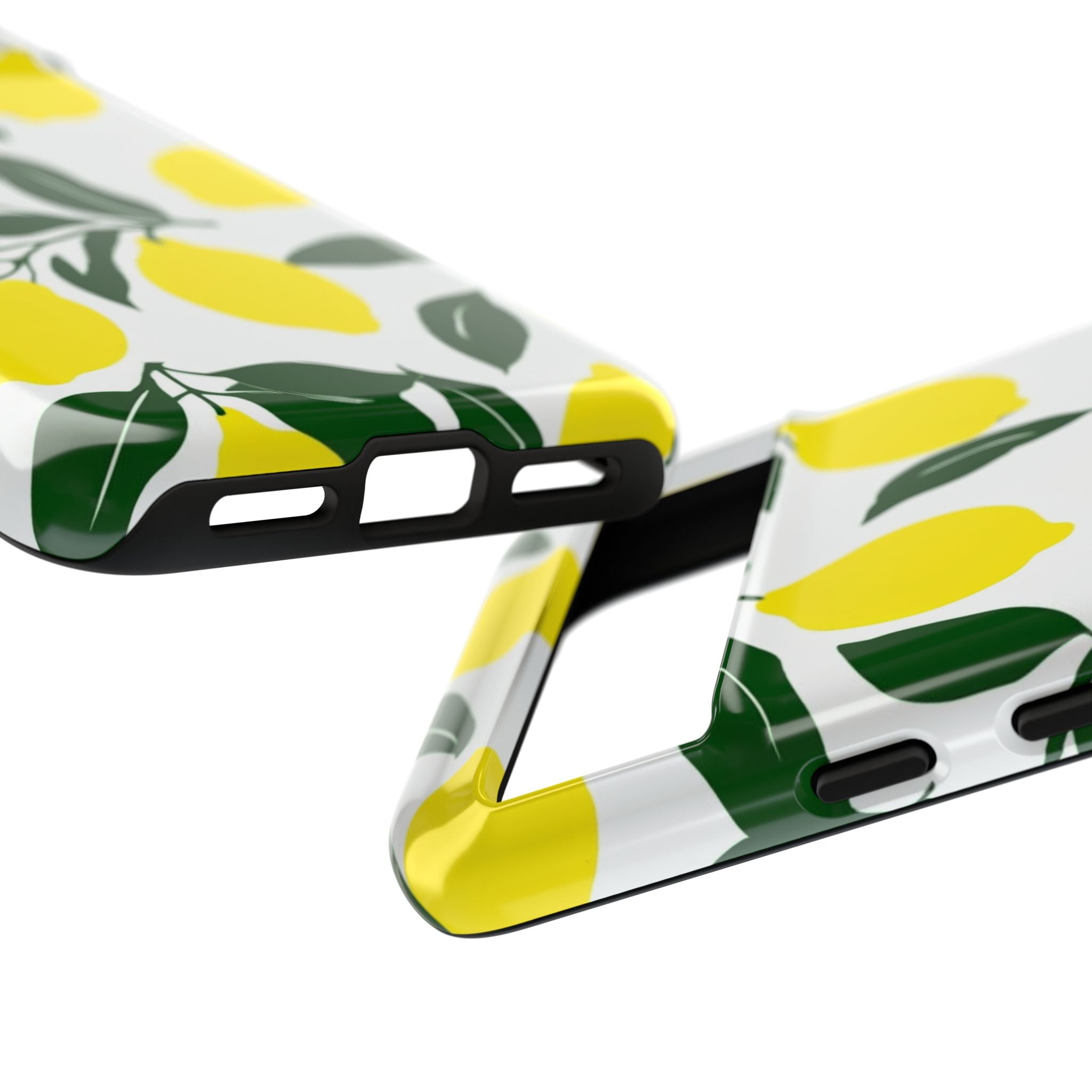 Lemon Pattern Tough Phone Case — Bright Citrus Protective Cover