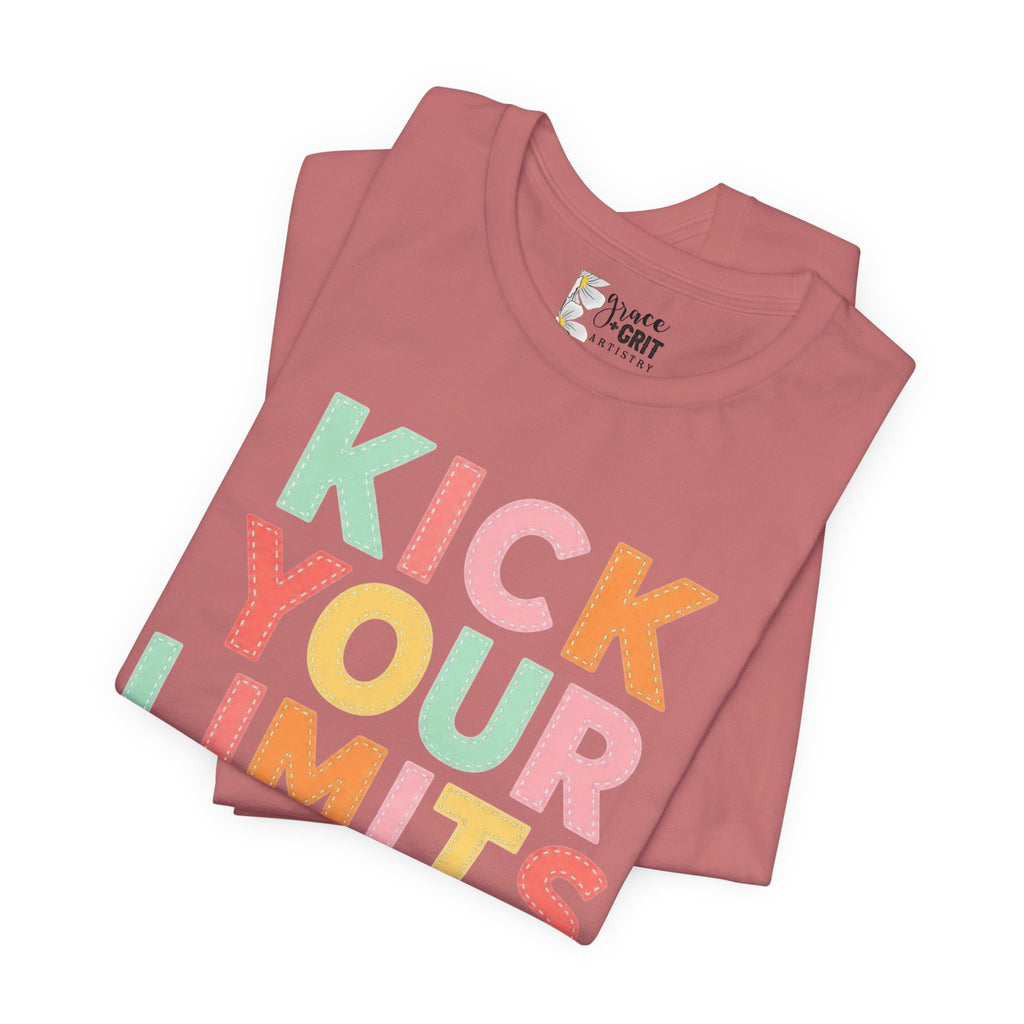 Kick Your Limits T-Shirt | Motivational Martial Arts Graphic Tee